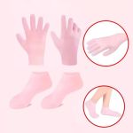 1 Set Silicone Moisturizing Socks Gloves Set Foot Skin Anti Cracking