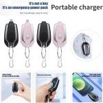 Iphone Keychain Phone Charger Emergency Power Banks Retractable Plug Power Fast Charging