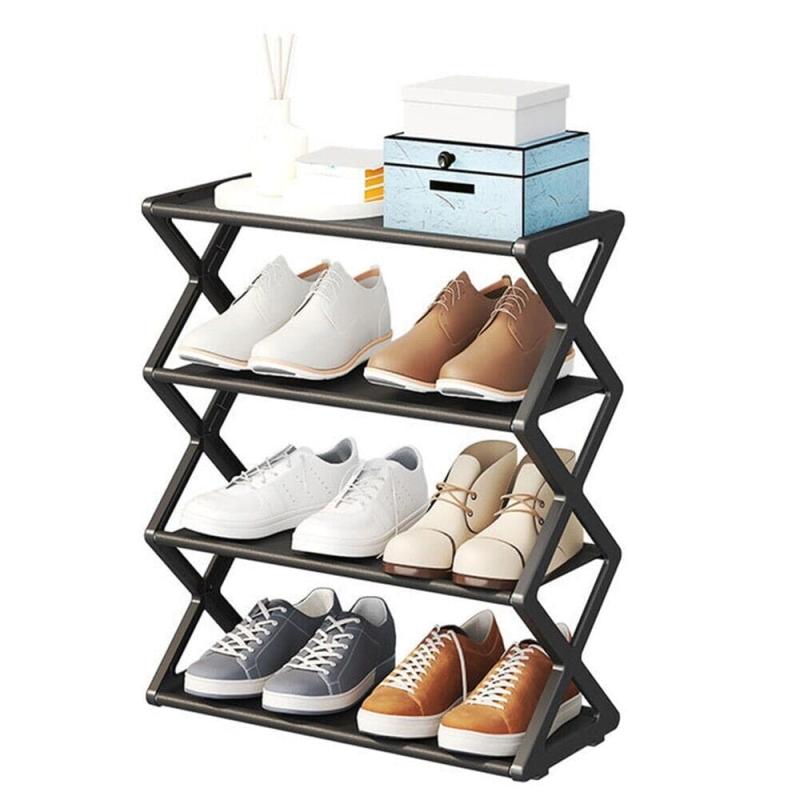 Household Simple Multi 3layer Space saving Xshaped Shoe Rack Multi functional Assembly Shoe Cabinet Dust proof Storage Rack