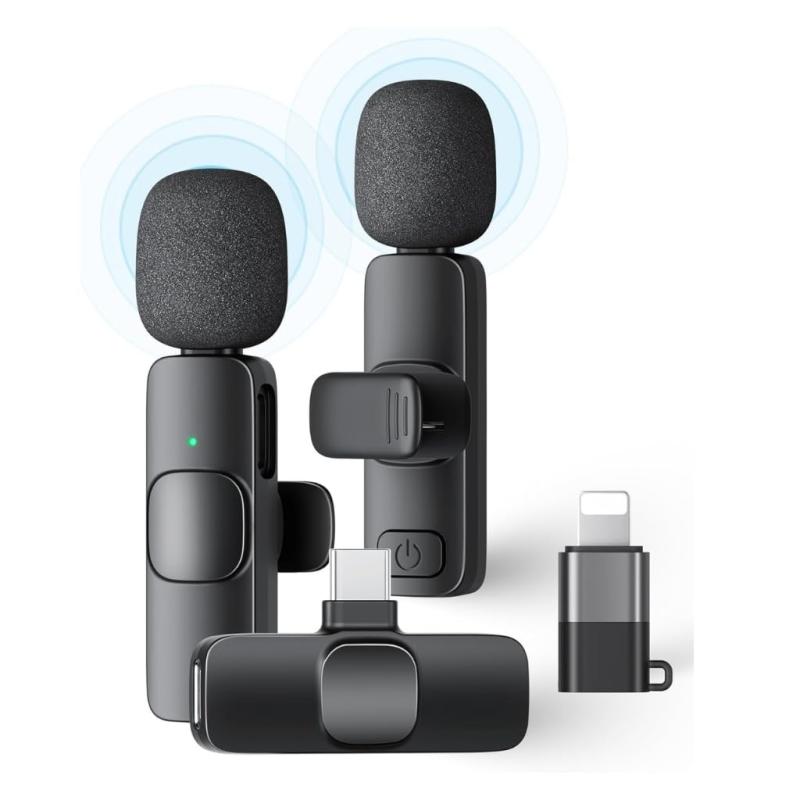 K9 Double Mic Plus 3 Connectors (iPhone Plus Type C Plus Android)