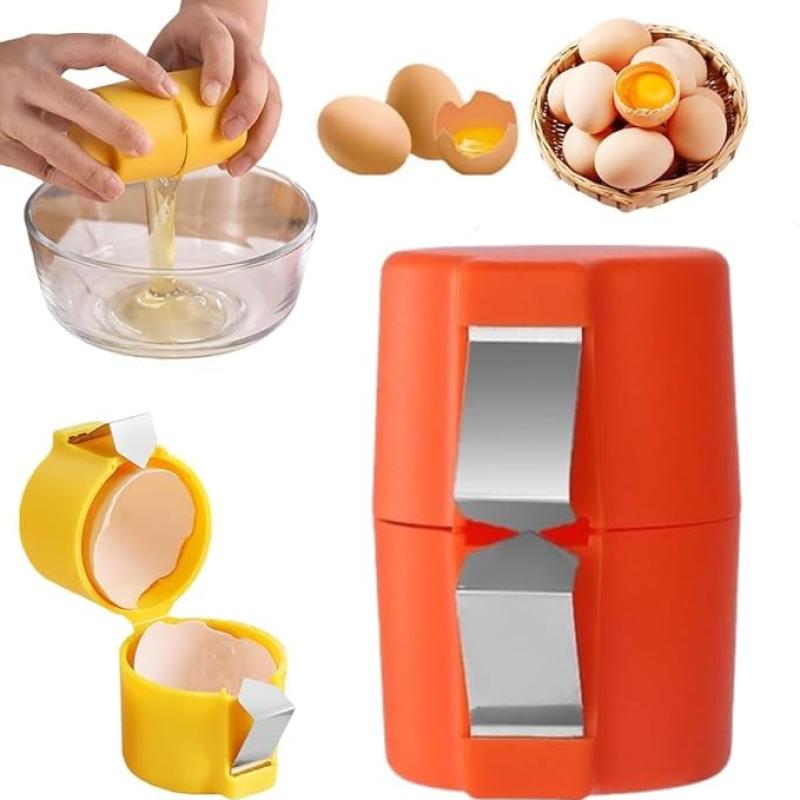 Portable Egg Opener Handheld Cracking Egg Opening Tool for Kitchen Cooking Baking Accessories Reusable Eggshell Separator