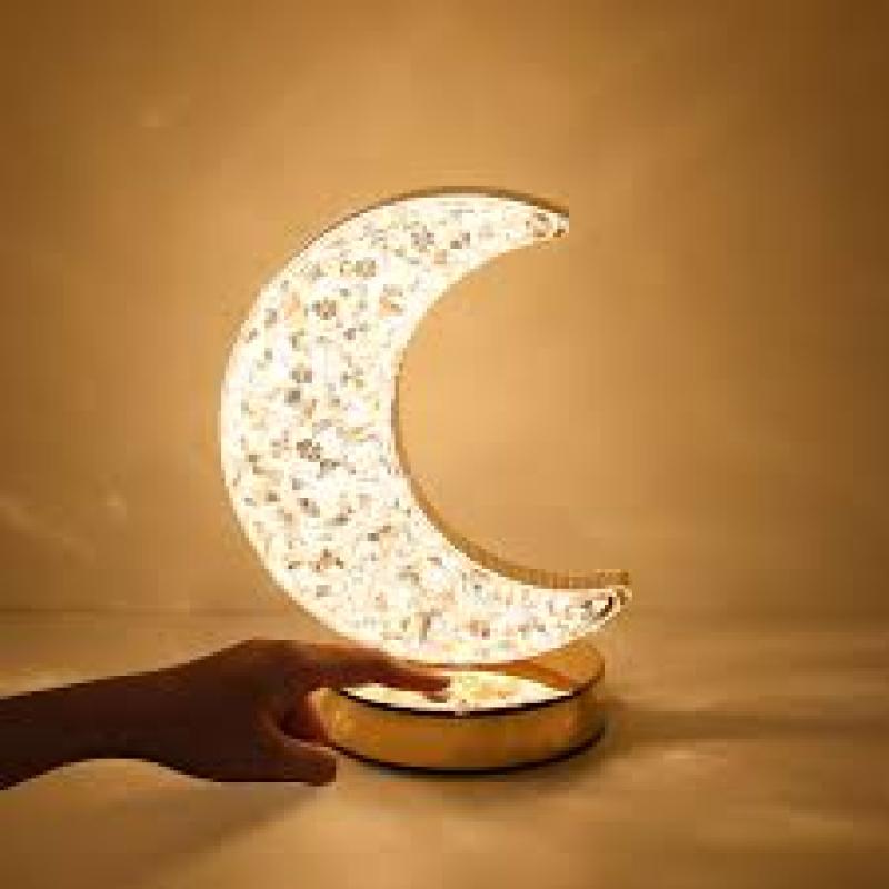 Moon Table Lamp Touch Nightstand Lamp 3 Color Mode