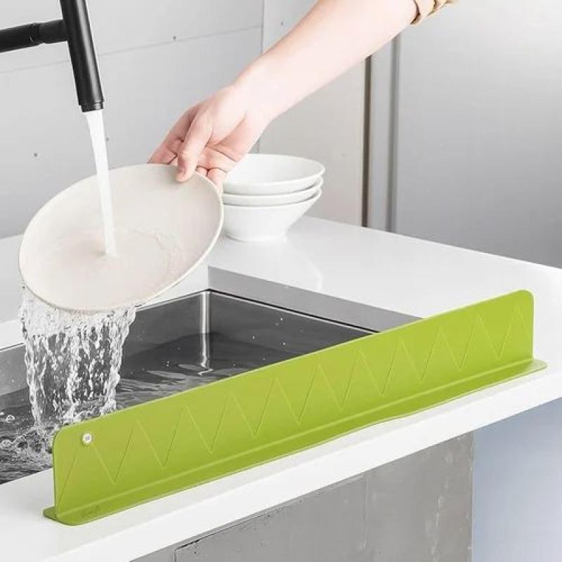 Kitchen Sink Water Splash Guard Silicone Sink Anti Splash Baffle
