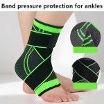1 pc Adjustable Compression Ankle Brace Breathable Support for Sports Exercise Fitness  Men And Women