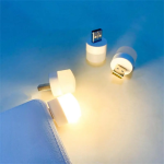 1 Piece USB Lamp Mini LED Night Light Power Bank Charging USB Book Lights Small Round Reading Desk Lamp Bulb