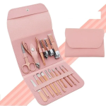 16 in 1  Nail Cutter Set Stainless Steel Nail Clippers Set With Folding Bag Manicure Cutter Kits Scissors Beauty Tool