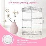 360 Rotating Diamond Cut Cosmetic Organizer Cosmetic Organizer Diamond 360