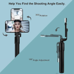 4 in 1 Wireless Selfie  With Fill Light Stick Tripod Bluetooth Shutter selfie Light foldable Selfie stick for all Phone Extendable With charging Cable Detachable Bluetooth Shutter