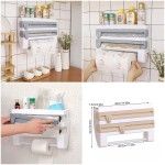 4in1 Tissue Dispenser Towel Paper Napkin Tissue and Wrap Holder