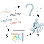 9 Hole Hanger Multifunction Magic Clothes Hanger Organizer 360 Rotate Folding Hangers