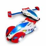 Battleship Space Car Deformation to Plane with Light and Music