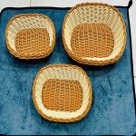 1 PCS(MEDIUM)  NYLONE CANE MATERIAL FOOD SERVING BREAD BASKET / NAAN BASKET