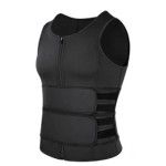 Men Body Shaper Fitness Neoprene Sauna Vest Waist Trainer Double Belt Sweat Shirt Corset Top Abdomen Slimming Shapewear Fat Burn Jacket  Hot Shapers