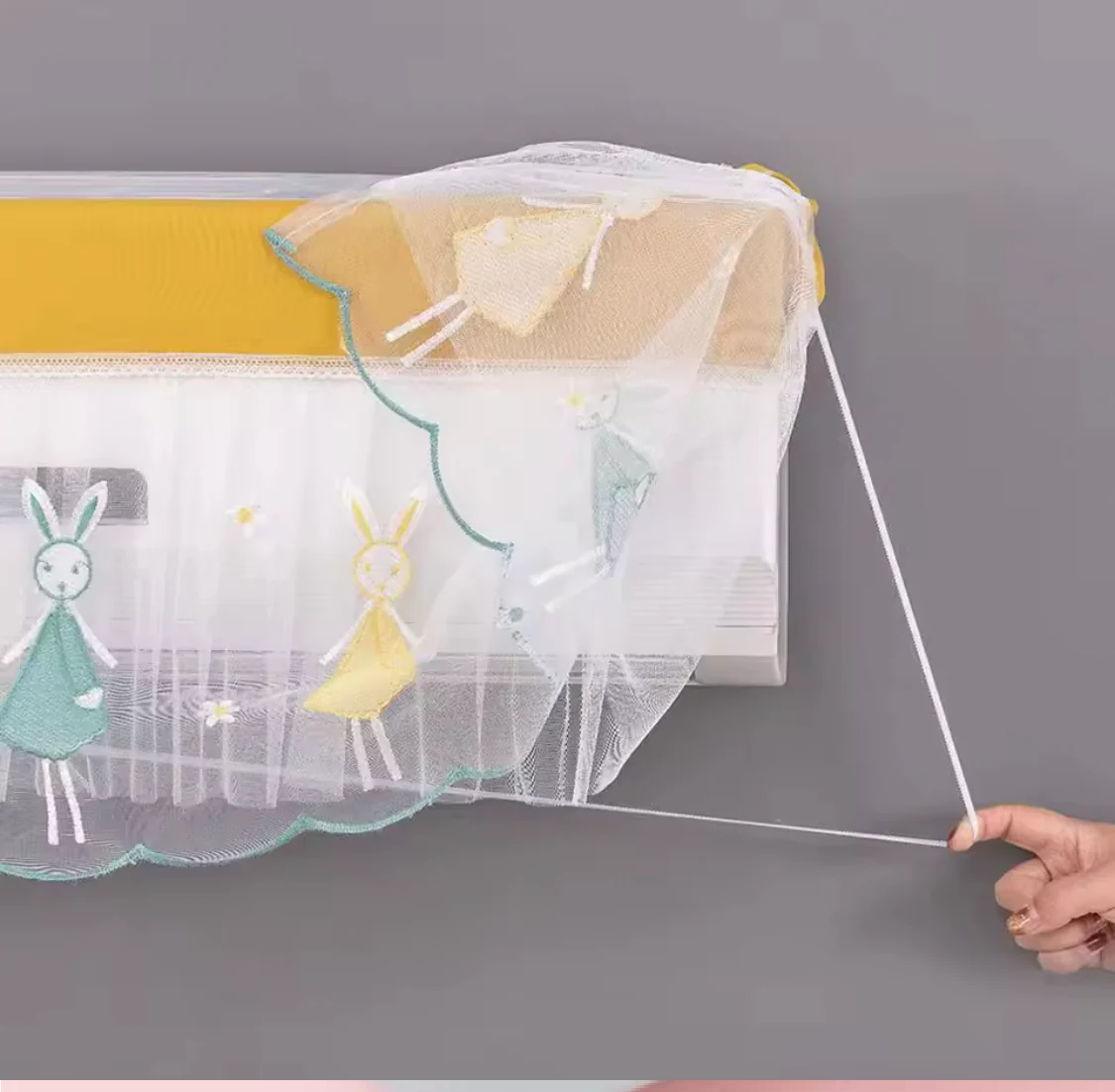 Transparent Ac Cover Inner 1 Ton 1.5 Ton Double Layer Dust-Proof Waterproof AC Cover  Adjustable Indoor Air Conditioner Cover